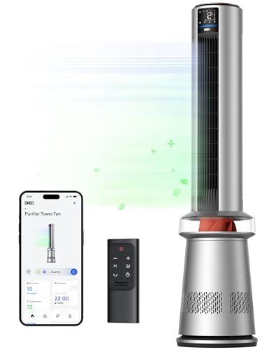 Dreo Air Purifier Tower Fan, 45" 2-in-1 Smart Fan for