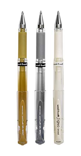 Signo Set de 3 bolígrafos Uni-Ball Gel Impact 1.0 mm metálicos