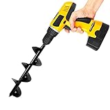 ERYTLLY Bulb Planter, Auger Spiral, Garden Planter Tool 7.6cm x 61cm,Rapid Umbrella Hole Digger for Planting Bulb Seedlings Bedding Tulips, and Digging Weeds Roots