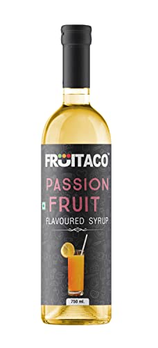 Image of Fruitaco Passion Fruit Syrup : Perfect Mixer For Enhancing Mocktails & Cocktails, Shakes, Drinks, And Mojitos At Parties, Conveniently Packaged In A 750Ml Bottle| Non-Alcoholic