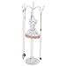 BestAlice Fashion Jewelry Display Stand, Jewelry Mannequin Display Jewelry Tree Stand Organizer, Jewelry Holder Display Necklace Earrings Storage Stand with Detachable Bracket(B)