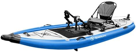 Spatium Pedal Boat Foot Pedal Fishing Kayak Inflatable PVC Reasonable Factory Price 11'*44"*4'' Adjustable Drifting