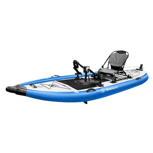 Spatium Pedal Boat Foot Pedal Fishing Kayak Inflatable PVC Reasonable Factory Price 335 * 112 * 10cm Adjustable Drifting Navy Blue