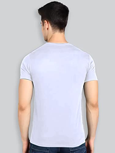 Image of Lux Nitro Men's Solid Modern Fit (Round Neck T-Shirt White M)