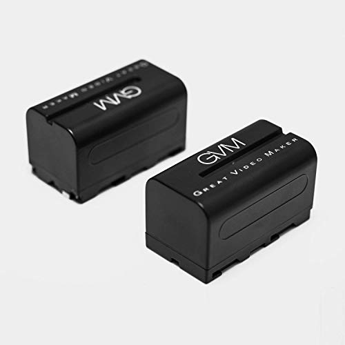 Image of GVM 2 Pack NP-F750 Replacement Batteries and Chargers for NP-F975, NP-F960, NP-F950, NP-F930, NP-F770, NP-F750, NP-F550, DCR, DSR, HDR, FDR, HVR, HVL and LED Light