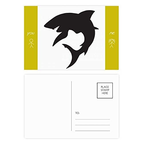 Jeu de cartes postales requin bleu DIYthinker pour écrire vos remerciements de vacances