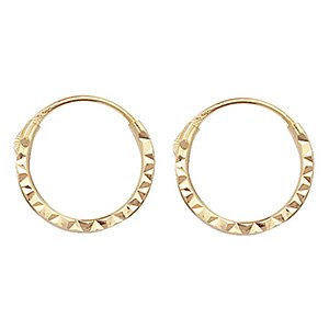 Boucles d'oreilles or 375/1000 10mm pour femme élégante au quotidien