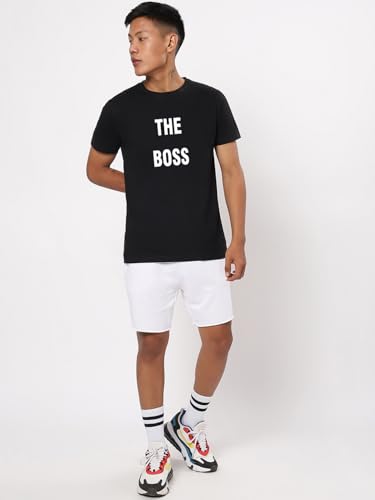 Image of Bewakoof Men's 100% Cotton Typography Half Sleeve Round Neck T-Shirt | Tshirt for Man | Tshirt for Men Cotton | Tshirts for Men Stylish | Casual Wear | Street Wear