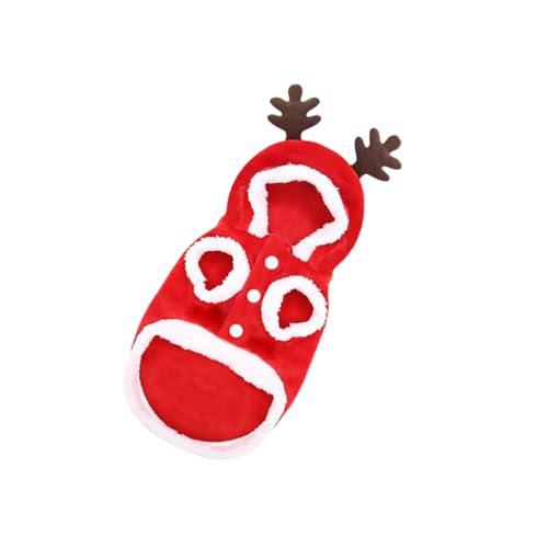 Disfraz Navideño para Perro XS Rojo con Bufanda