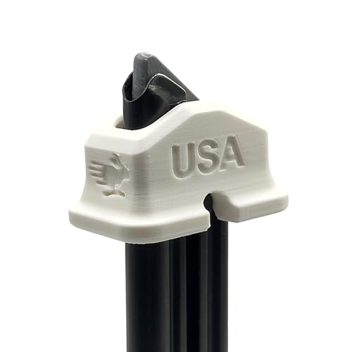 Mag Rabbit Magazine Rapid Speed Loader for Ruger Mark I II III IV 22/45, Smith & Wesson Victory, Browning Buckmark 22LR - Pain Free - Thumb Relief - Easy Loading (White)