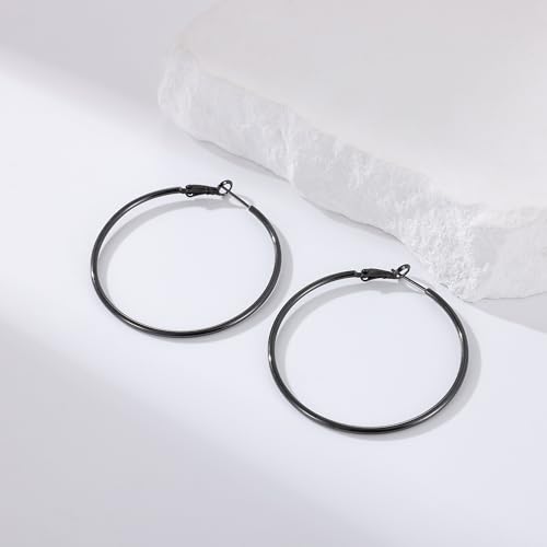 Image of Gacimy Gold Hoop Earrings for Women, 14K Gold Plated Thin Hoops