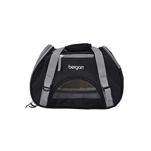Bergan Comfort Carrier for Pets, Brown and Black, Small 16"L x 8"W x 11"H (88900)