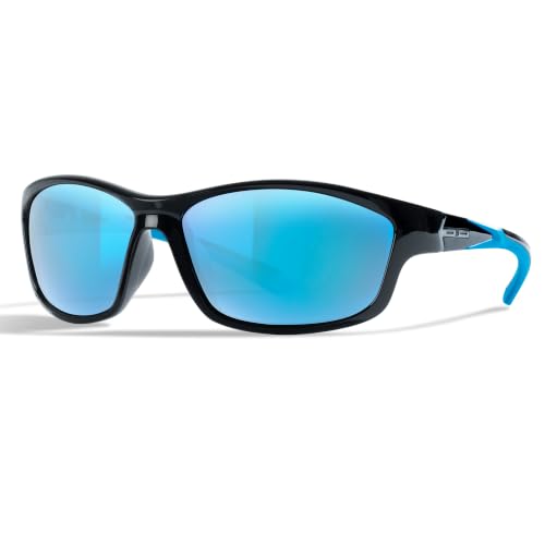Image of B.N.U.S Non-Polarized Corning Glass Lens Wrap Around Sunglasses Men Women | UV Protection Scratch-Resistant Multi-Color Paint-Free Light Grilamid Frame Running Cycling Sport Fit