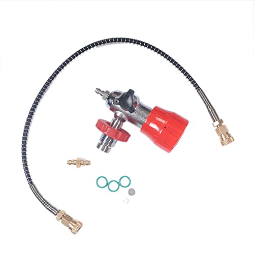 GImLY 300bar/4500psi High Pressure Tank Valve Adapter Paintball CO2 Tank Compressed Air Valve Gauge,Paintball Fill Station Kit PCP SCBA Fill Station Charging Adapter,8mm Quick Disconnect Adapter - Image 9