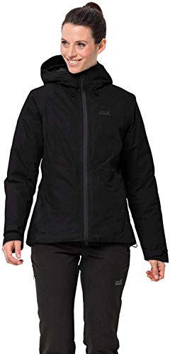 Jack Wolfskin Damen ARGON STORM JACKET W wasserdichte Winterjacke, black, L