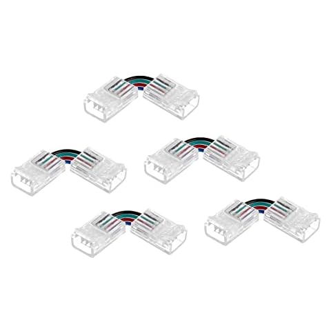 sourcing map L Shape 4 Pin LED Connectors Cover