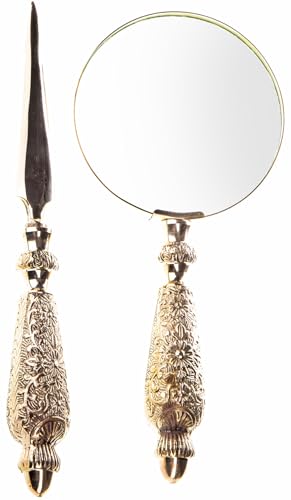 2er Set Lupe und Brieföffner Barock Gold Leselupe Antik Handlupe lup062 Palazzo Exklusiv