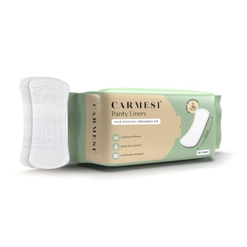 Image of Carmesi Panty Liners - 50 Pieces | Cushiony Soft | Protect against Spotting & Light Discharge | End-To-End Sticking | Keep You Fresh & Dry All-Day Long | Non-Toxic & Unscented