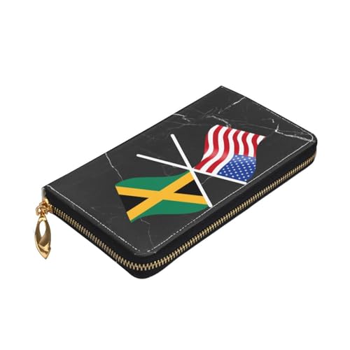 American And Jamaica Flag Wallet Card Bag4