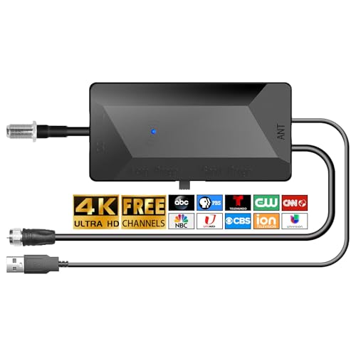 TV Antenna Amplifier, 25dB High Gain Signal Booster for Digital TV Antenna Indoor Outdoor, Low Noise...