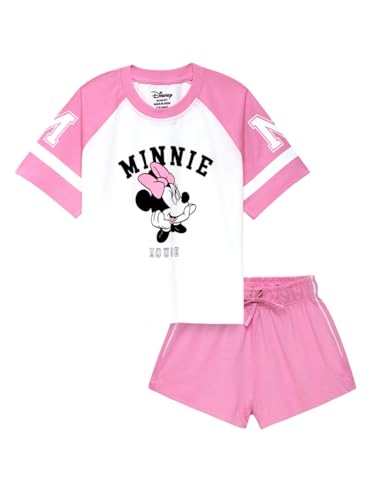 Image of Nap Chief Kids Cotton Disney Character Co ord Set for Girls, T Shirt and Shorts for Casual Wear