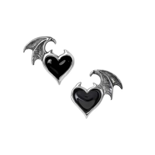 Alchemy Gothic BlackSoul Women Earring Set Silver-Coloured, Pewter,