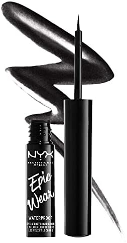 NYX PROFESSIONAL MAKEUP Epic Wear Metallic Liquid Liner, Long-Lasting Waterproof Eyeliner - Black Metal