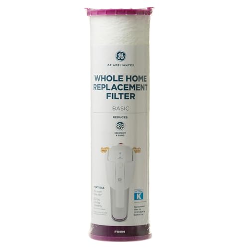 Image of GE FTHPM Whole House Water Filter, Replacement for Water Filtration System, NSF Certified: Reduces Sediment, Rust & Other Impurities, Replace Every 3 Months for Best Results, 1 Filter (Pack of 8)