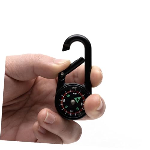 Brújula metal carabiner doble 2 pcs para camping miniatura 4