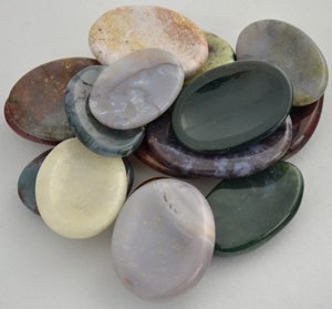 One Jasper Worry Stone - Various Color & Pattern