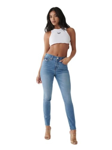 True Religion Halle High Rise Super Skinny Jean - Size 27 - Medium Dusty Wash Blue3
