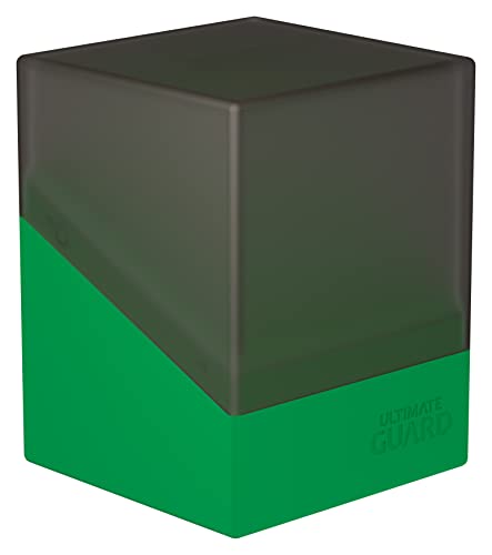 Ultimate Guard Boulder Synergy 100+, Deck Case for 100 Double-Sleeved TCG Cards, Black/Green, Secure & Durable Storage for Trading Card Games
