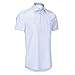 Pilot Uniform Shirt, Stretch Breathable Fabric, with Wing Eyelets (US, Alpha, Large, Regular, Regular, Fitted, White)