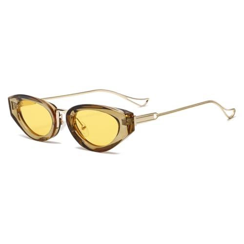 Lunettes de soleil œil de chat contre l'éblouissement, look punk ovale pour masquer la fatigue