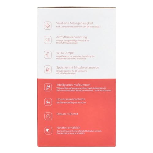 Visocor 25060 Om60 Blutdruckmessgerät Oberarm mit Universal-Bügelmanschette (22-40 cm) Zur...