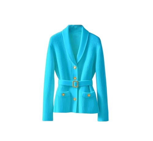Cardigan col en V pour femme en tricot fin chic et décontracté