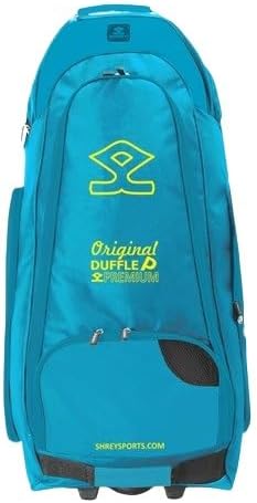 Shrey Original Pro Premium Duffle Wheelie Cricket Bag - Cerulean & Grey