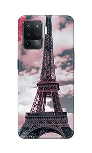Image of Lovers Famous Place Eiffel Tower in Paris Hard Back Case Cover for Oppo F19 Pro Back Cover -(J5) VNS2227