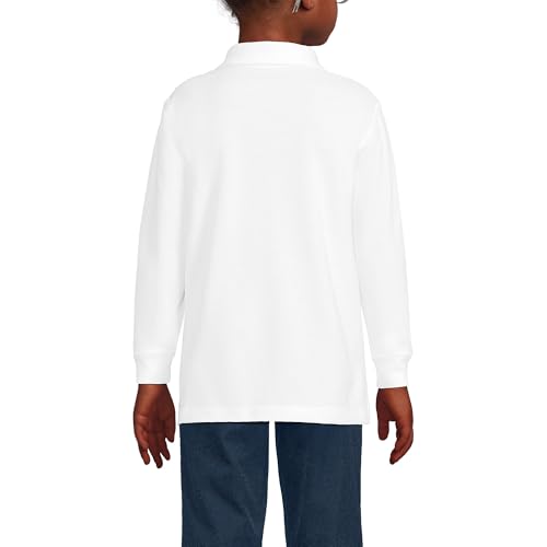 Lands' End School Uniform Kids Long Sleeve Mesh Polo Shirt2