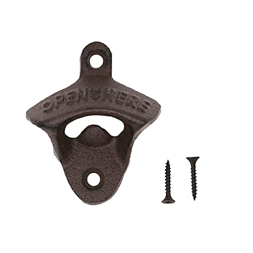 Wall Mounted Bottle Opener Rustic Farmhouse Cast Iron With Screws By Ipihsius - Set Of 3 #TOP2