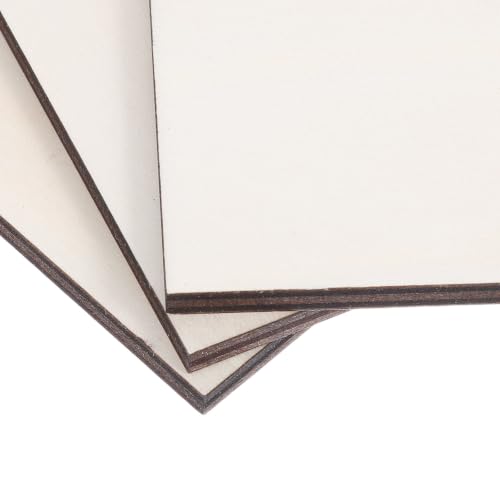 CONGARTENO 6pcs Wooden Canvas Panels Boards for Painting, Square Unfinished Wood Craft Boards with Smooth Surface, Resists Warping, Supports Fluid Art Techniques for Home Craft Lessons - Image 8