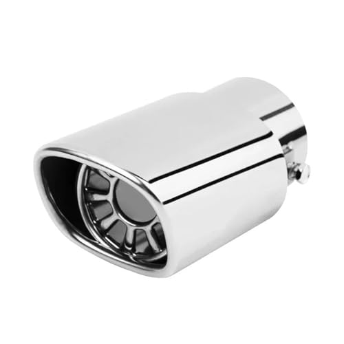 Tuyau d'échappement de voiture 63 mm embout argenté en acier inoxydable pour silencieux