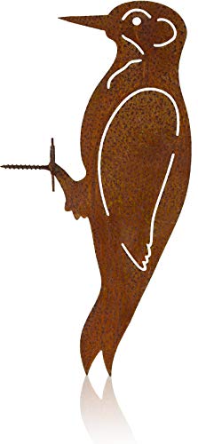B2S BACK2SEASON Metall Specht mit Schraube Gartendeko Schraubgewinde Edelrost Baumdekoration H25cm Cover