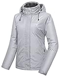 Little Donkey Andy Damen Skijacke Snowboardjacke Wasserdicht Warm Winter Winddichter Berg Schnee Regenmantel Hellgrau S
