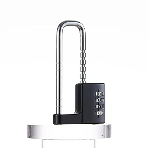 Combination Lock,4 Digit Combination Lock 3/8Inch Long Shackle Outdoor Waterproof Padlock For School Locker, Gym Locker, Hasp Storage, Fence, Gate, Cooler, Case (Black, 1 Pack) #TOP7