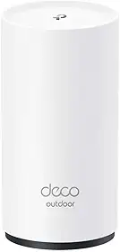 TP-Link Deco AX3000 para ambientes externos/internos WiFi 6 unidades, Smart Home, banda dupla, IP65, 160 MHz, suporta PoE/AC, malha acionada por IA sem costura, cobre até 230 m² (Deco X50-Outdoor (1