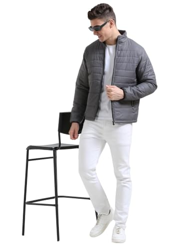 Image of Scott International Men's Padded Quilted Winter Jacket | Puffer Jacket | Padded Nylon Fabric | Full Sleeves | Front Zip Closure | Lightweight Casual Jacket | Travel & Outdoor Winter Wear