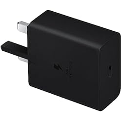 Cargador Samsung Carga Rapida Negro Samsung Galaxy Official - Cargador súper rápido 2.0 de 45 W (con Cable de Datos USB-C a C), Color Negro