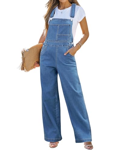 Vetinee Womens Overalls Denim Stretch Overalls for Women Loose Overalls