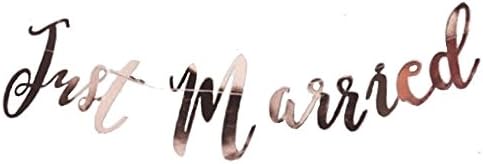 全店販売中 Yuzuyu Shop ピンクゴールド 結婚 結婚式 二次会 飾り 飾り付け 豪華 装飾 ウエディング おしゃれ 筆記体 ｊｕｓｔｍａｒｒｉｅｄ バナー